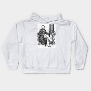 FYODOR DOSTOEVSKY pencil portrait .1 Kids Hoodie